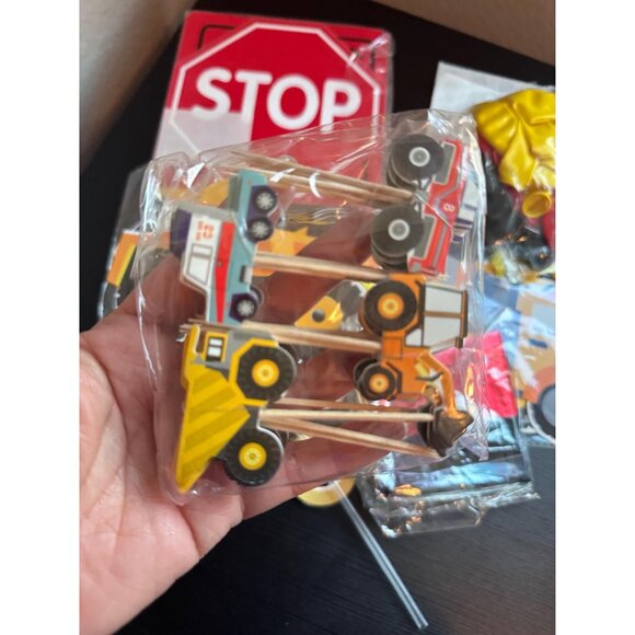 Construction Birthday Party Decor | Trucks Tools Caution Tape Theme Supplies - Picture 5 of 5